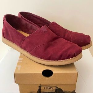 TOMS Alpargata Crepe Shoes Oxblood Size 8.5